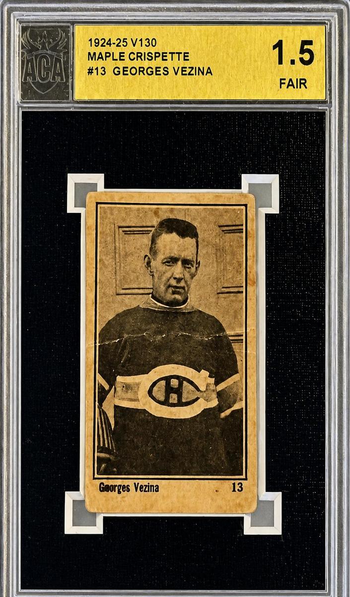 1924 Maple Crispette V130 Hockey Georges Vezina #13 PSA 1.5