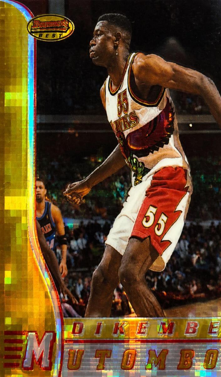 1996 Bowman's Best Basketball Atomic Refractor Dikembe Mutombo #61 PSA 10