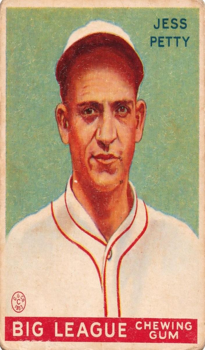 1933 R319 Goudey Baseball Jess Petty #90