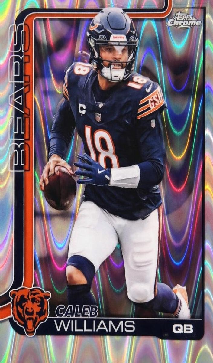 2025 Topps Chrome Football RayWave Refractor Caleb Williams #52 RAW Ungraded