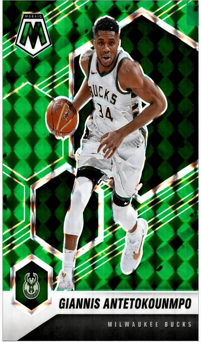 2020 Panini Mosaic Basketball Green Mosaic Giannis Antetokounmpo #80