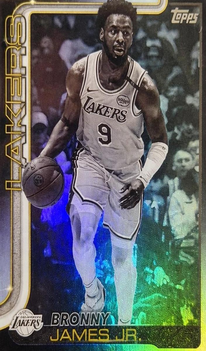 2025 Topps Basketball Blackout Bronny James Jr. #152