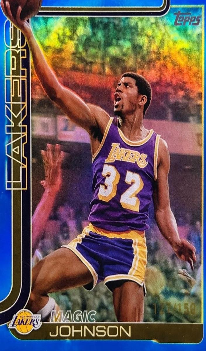 2025 Topps Basketball Blue Rainbow Magic Johnson #255