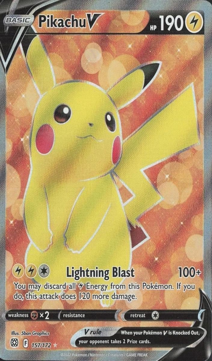 2022 Pokemon Brilliant Stars Full Art Pikachu #157 PSA 9