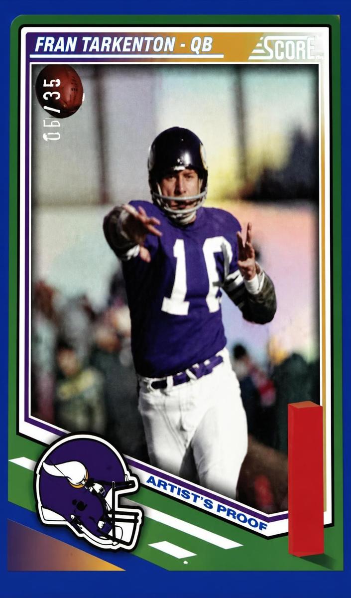2025 Panini Score Football Artist's Proof Fran Tarkenton #98