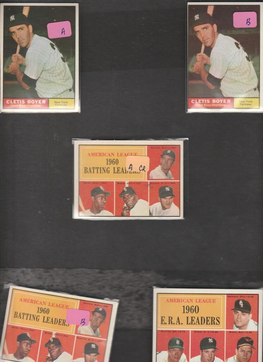 1961 Topps Baseball A.L. E.R.A. Leaders #46