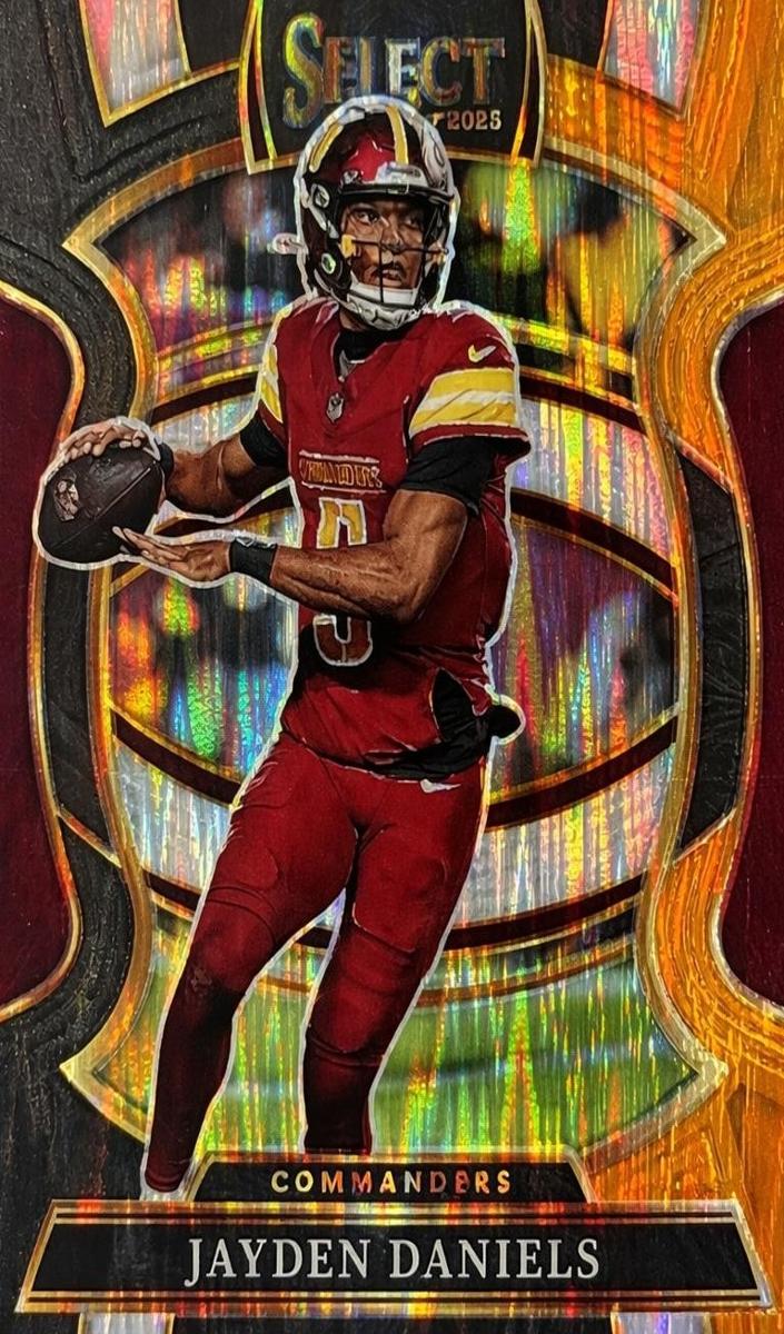2025 Panini Select Football Black and Orange Shock Jayden Daniels #88