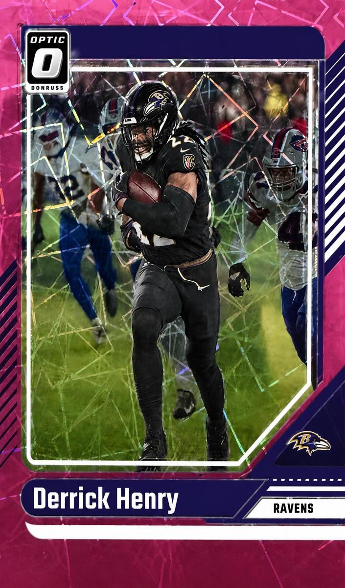 2024 Donruss Optic Football Pink Velocity Derrick Henry #14 PSA 9