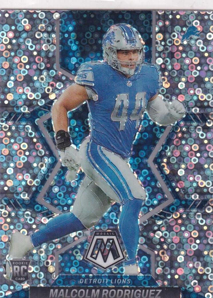 2022 Panini Mosaic Football No Huddle Silver Malcolm Rodriguez #400 PSA 9
