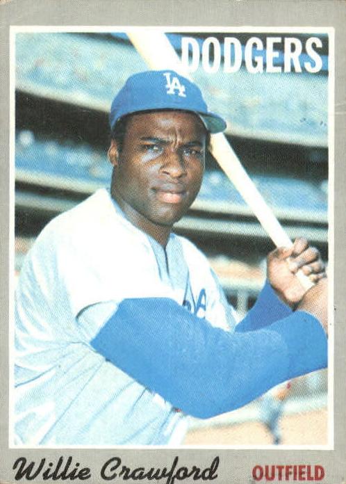 1970 Topps Baseball Willie Crawford #34 PSA 9