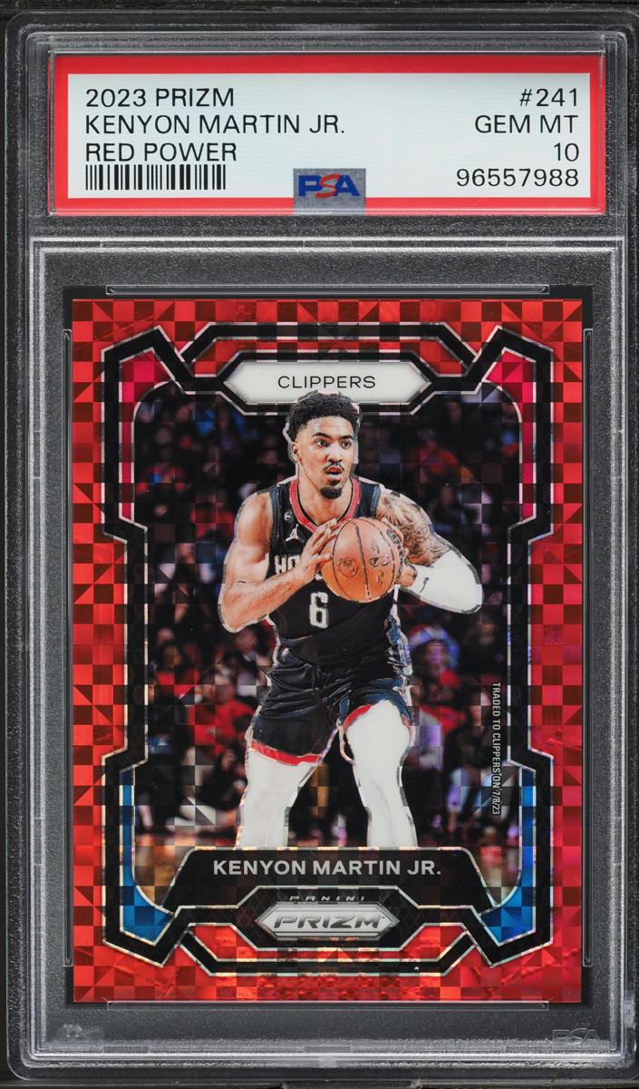 2023 Panini Prizm Basketball Red Power Kenyon Martin Jr. #241 PSA 9
