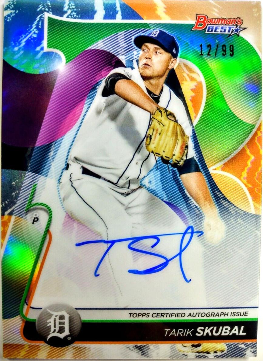 2020 Bowman's Best Baseball Green Refractor Tarik Skubal #B20-TS