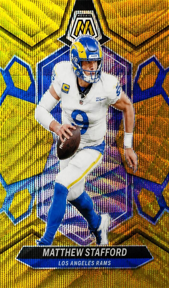2024 Panini Mosaic Football Gold Wave Matthew Stafford #127