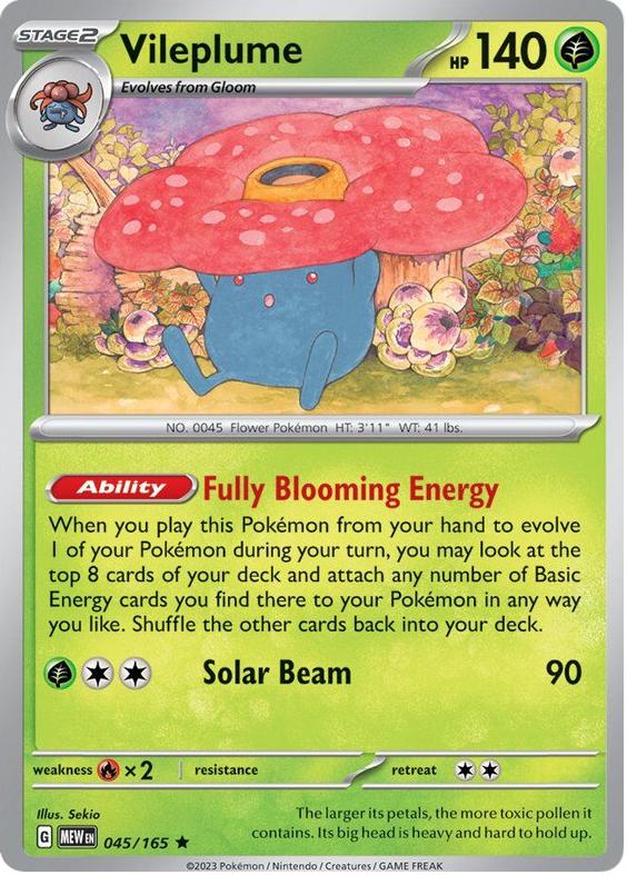2023 Pokemon Scarlet & Violet 151 Vileplume #45 CGC 9.5