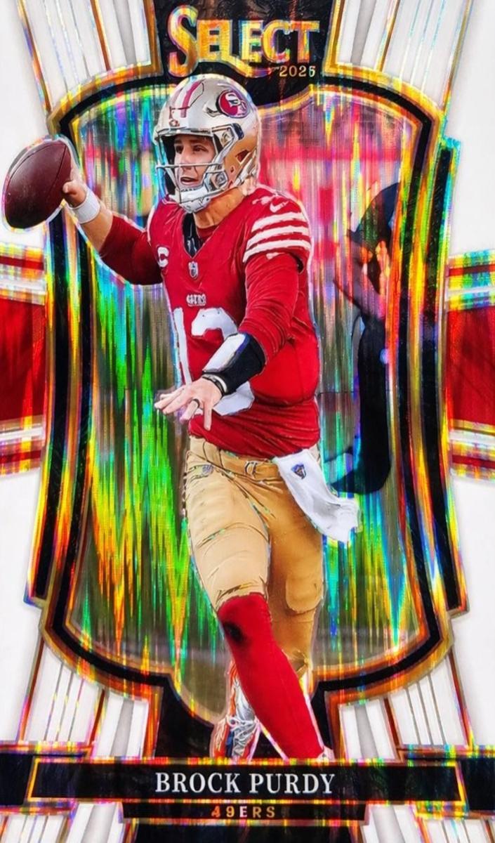 2025 Panini Select Football White Shock Brock Purdy #117