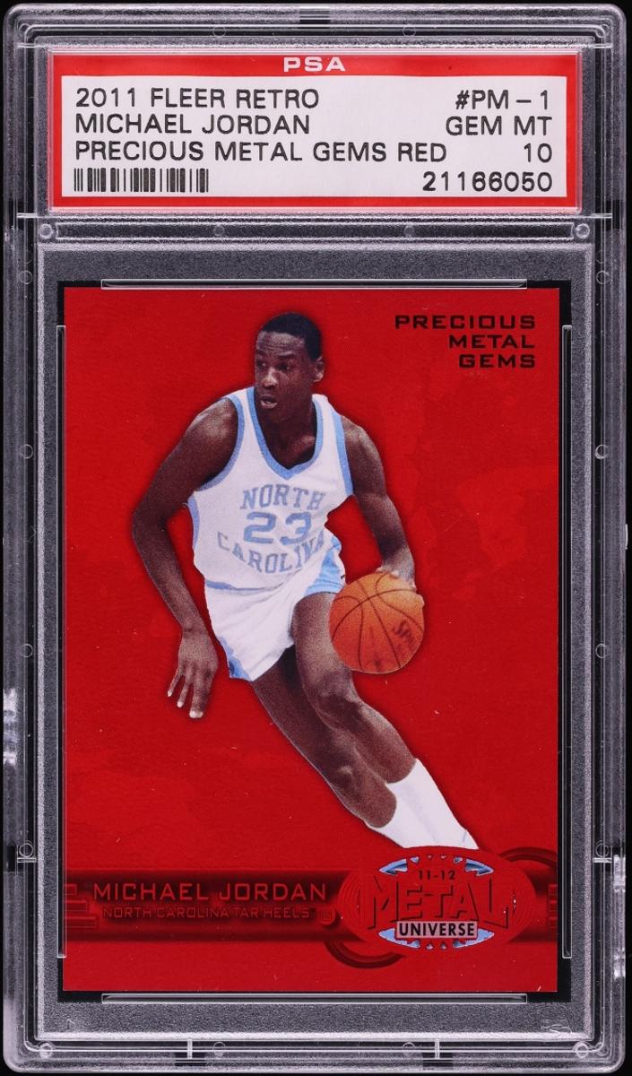 2011 Fleer Retro Basketball Precious Metal Gems Red Michael Jordan #PM-1 PSA 9