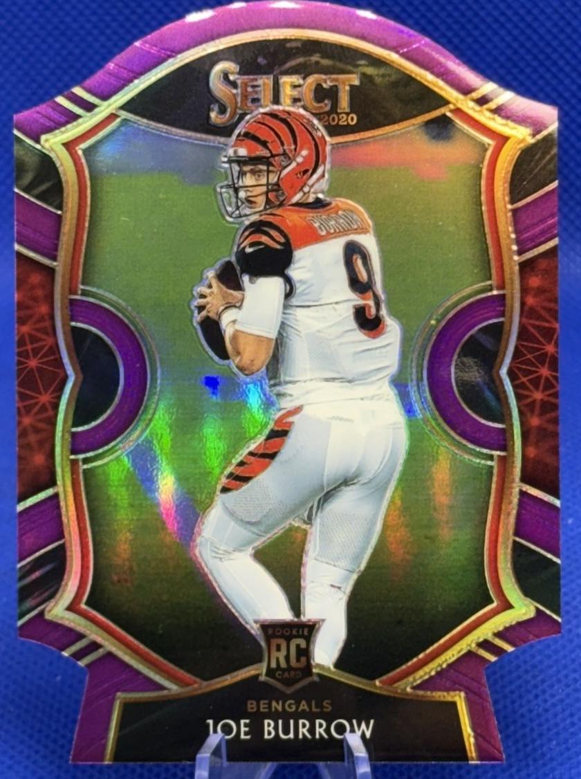 2020 Panini Select Football Purple Prizm Die-Cut Joe Burrow #46