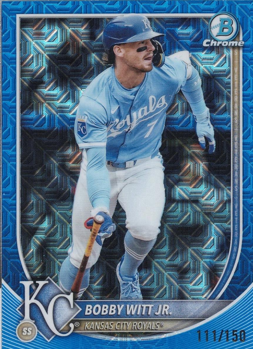 2025 Bowman Chrome Baseball Blue Refractor Bobby Witt Jr. #7 PSA 9