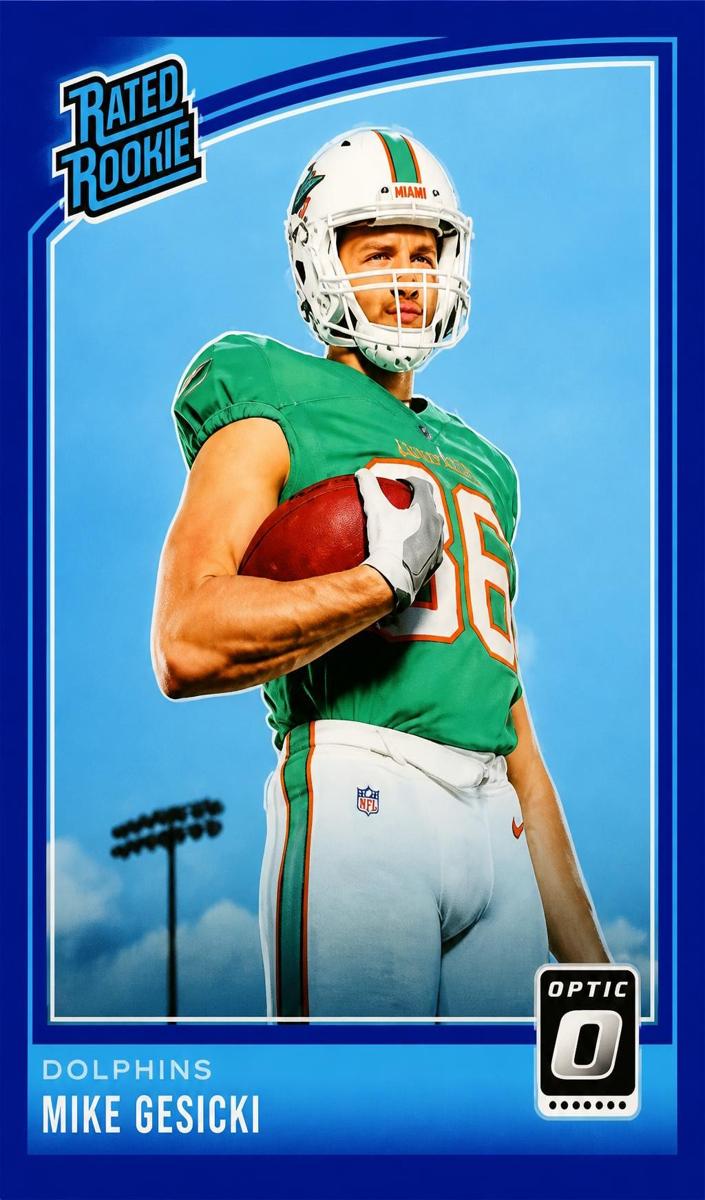 2018 Donruss Optic Football Blue Mike Gesicki #187