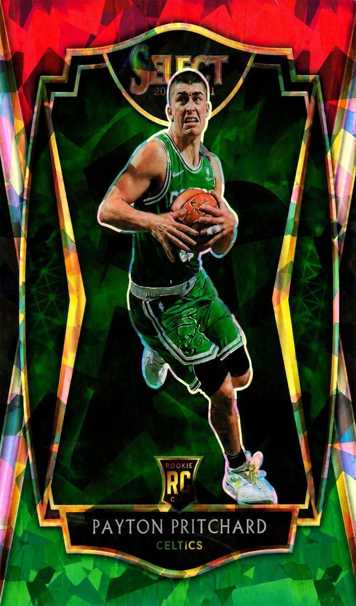 2020 Panini Select Basketball Red White Green Cracked Ice Payton Pritchard #196