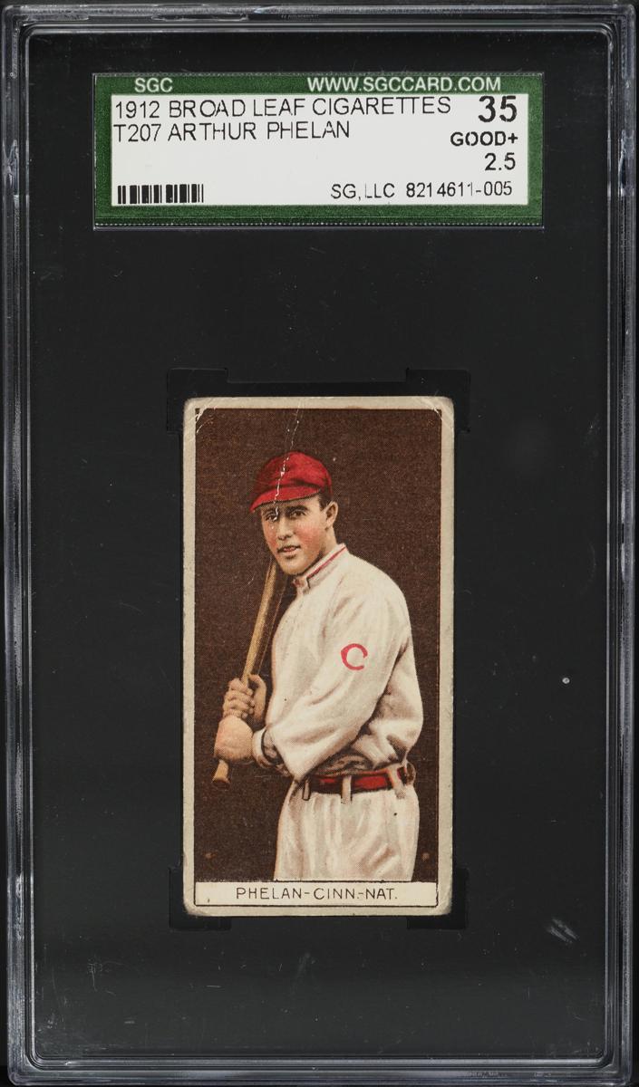 1912 American Tobacco Company Brown Background T207 Baseball Arthur Phelan #NNO