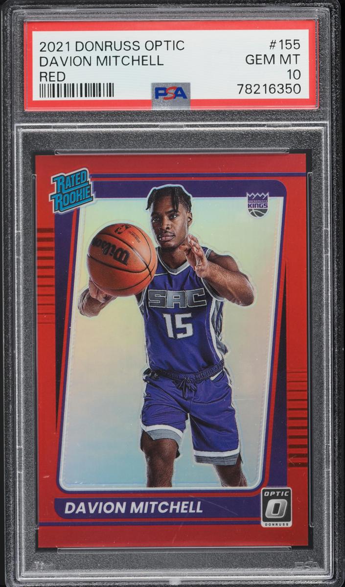 2021 Donruss Optic Basketball Red Davion Mitchell #155 SGC 9.5