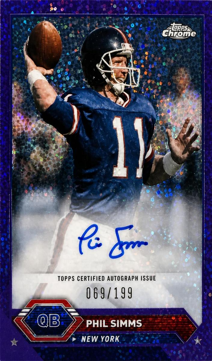2023 Topps Composite Football Purple Speckle Refractor Phil Simms #TCA-PS