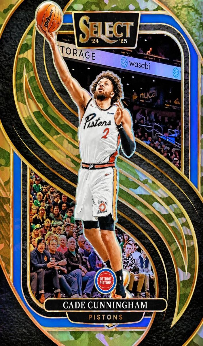 2024 Panini Select Basketball Green Camo Cade Cunningham #164 PSA 10