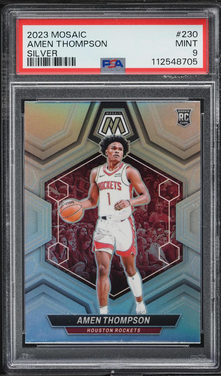 2023 Panini Mosaic Basketball Silver Amen Thompson #230 PSA 9
