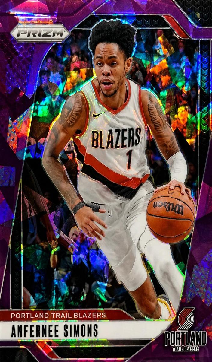 2024 Panini Prizm Basketball Purple Ice Anfernee Simons #45