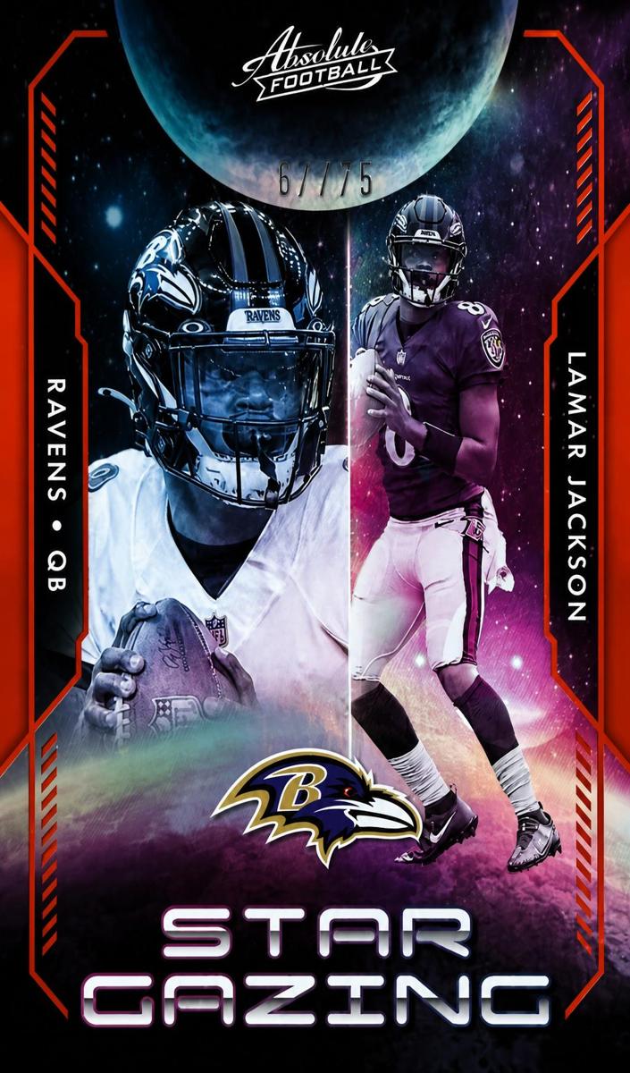 2023 Panini Absolute Football Spectrum Orange Lamar Jackson #SG-4