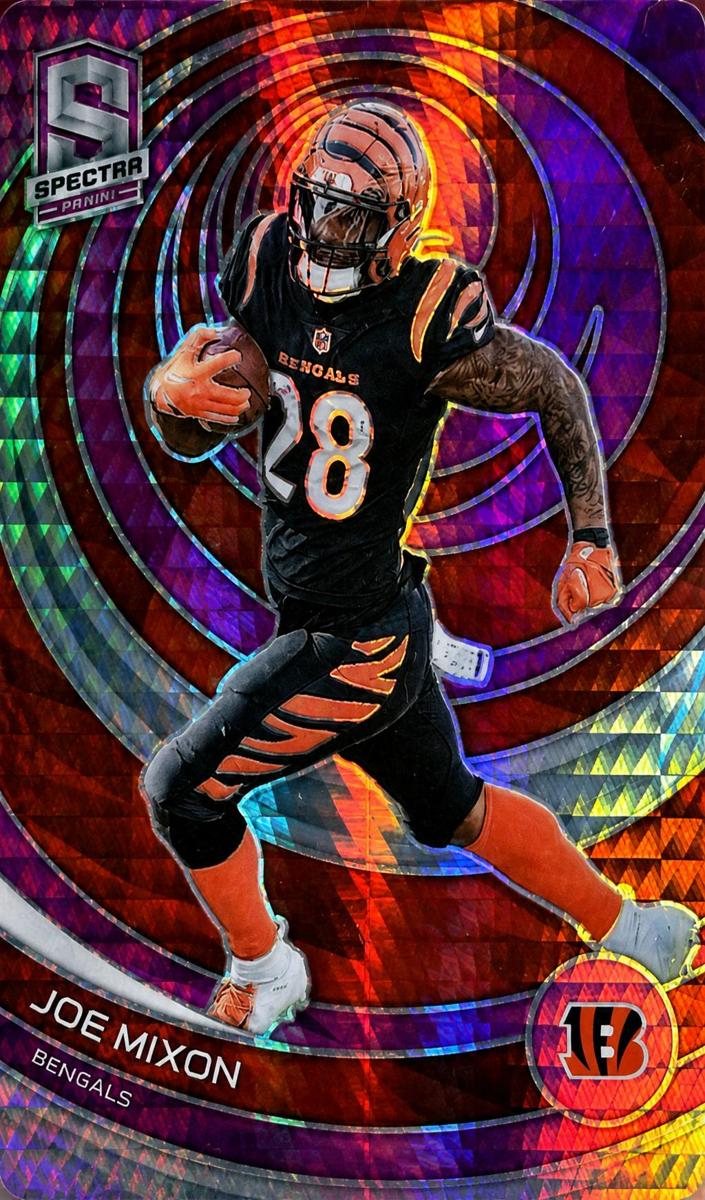2023 Panini Spectra Football Neon Pink Die Cut Joe Mixon #19