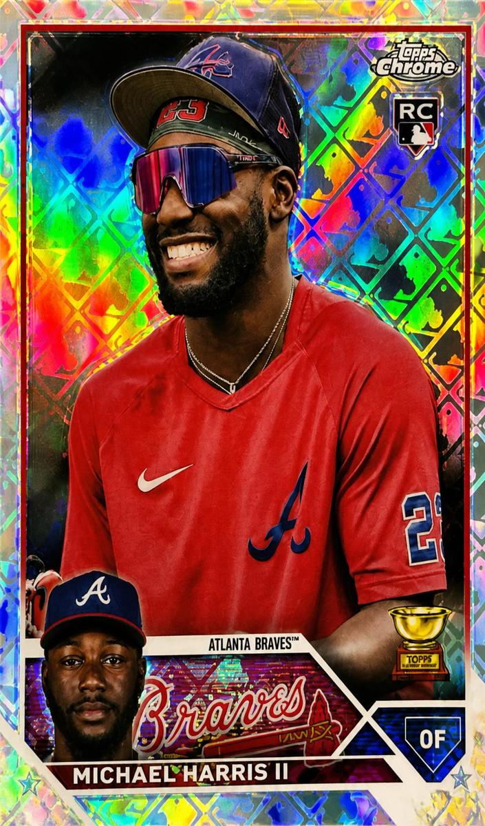 2023 Topps Chrome Logofractor Baseball Michael Harris II #79 PSA 10