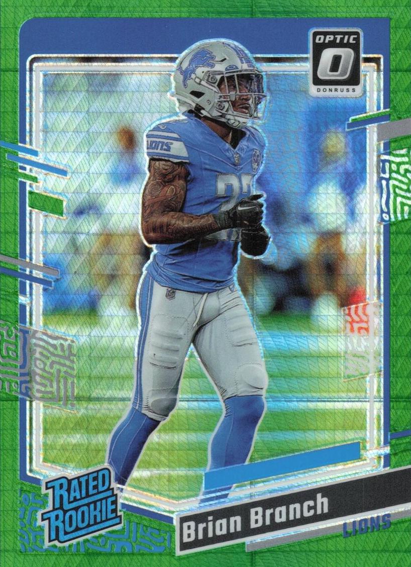2023 Donruss Optic Football Green Hyper Brian Branch #233 PSA 9