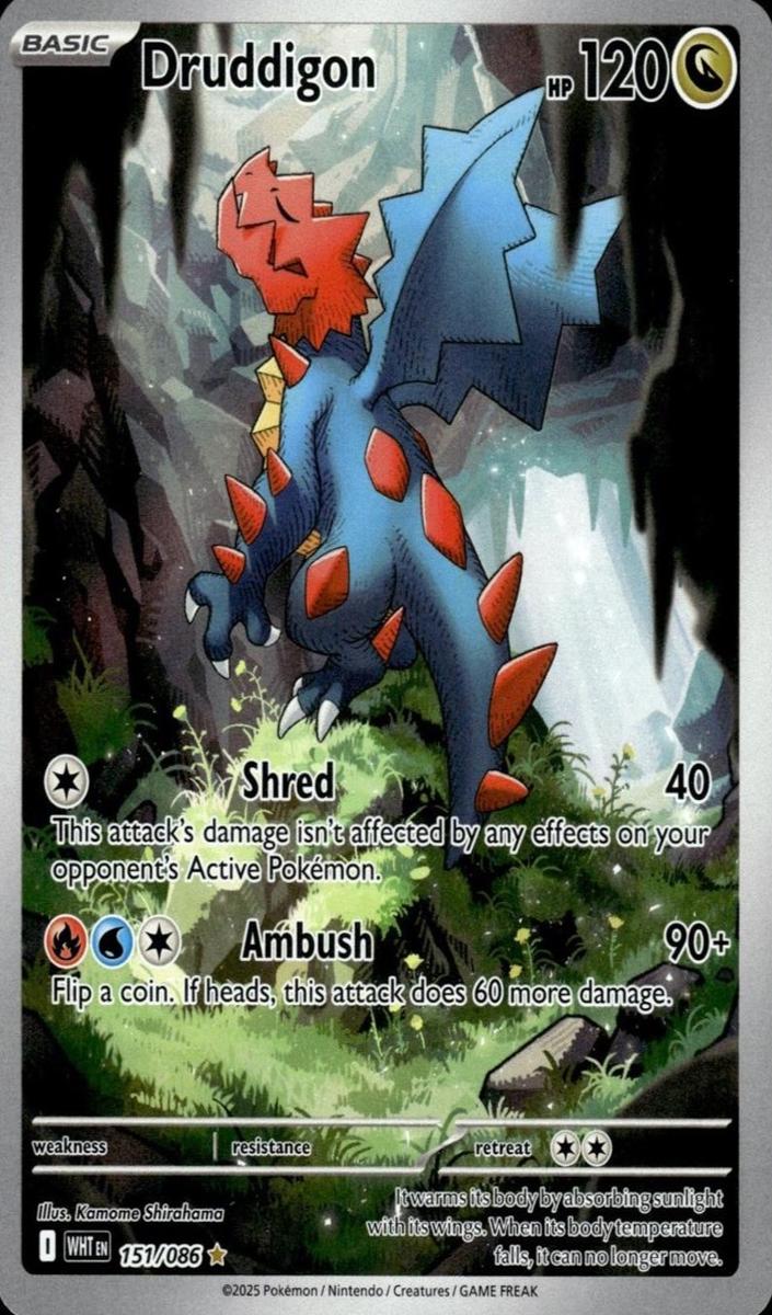 2025 Pokemon Scarlet & Violet White Flare Druddigon #151