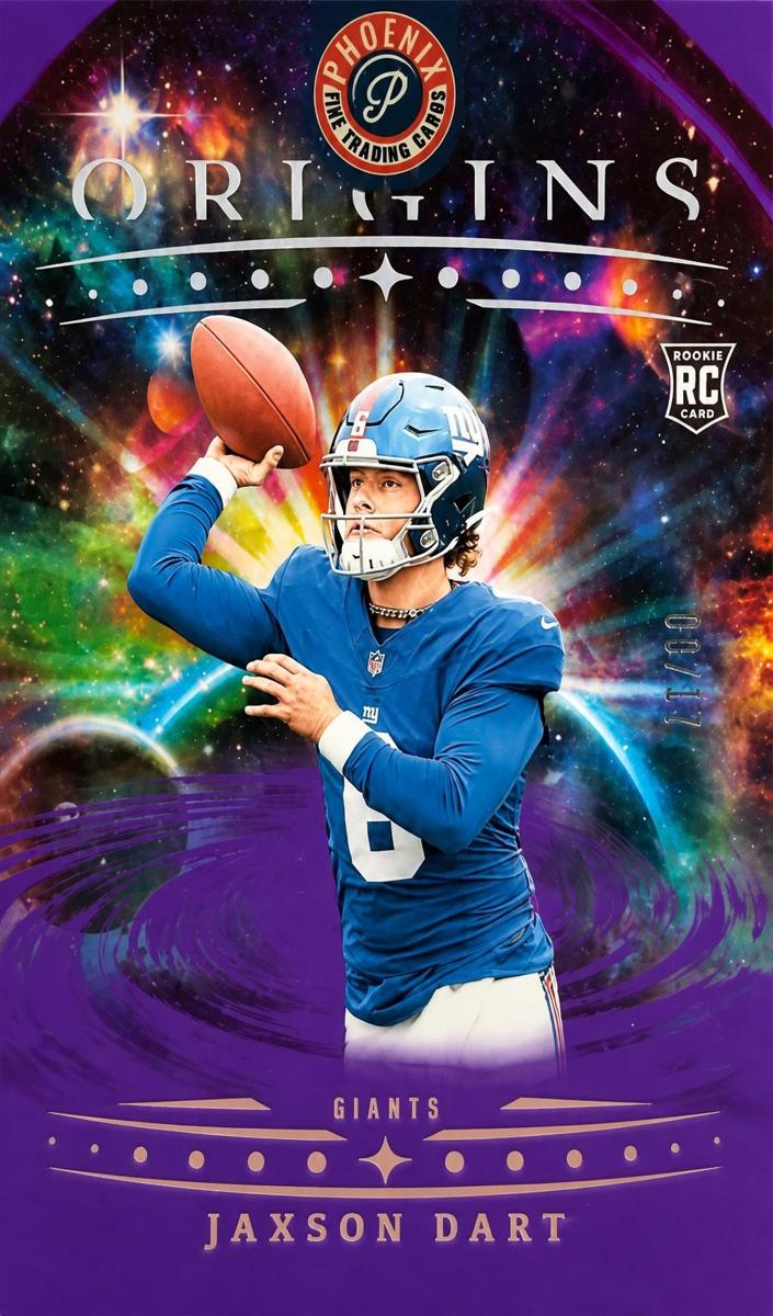 2025 Panini Origins Football Purple Jaxson Dart #145