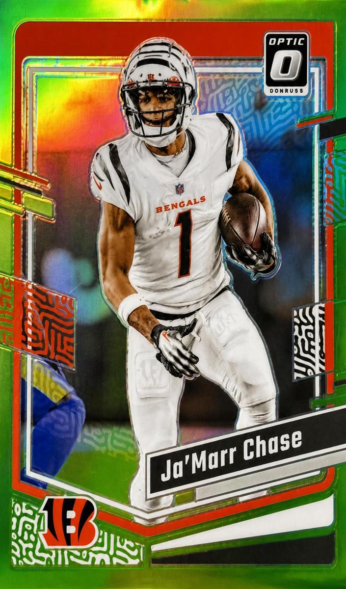 2023 Donruss Optic Football Lime Green Ja'Marr Chase #41 PSA 9