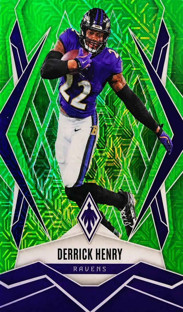 2025 Panini Phoenix Football Lime Green Mojo Derrick Henry #10