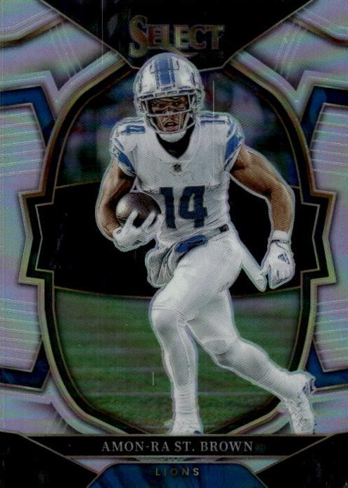 2022 Panini Select Football Silver Prizm Amon-Ra St. Brown #58