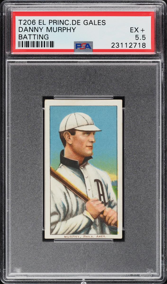1909-11 T206 Baseball Batting Danny Murphy #NNO PSA 5.5