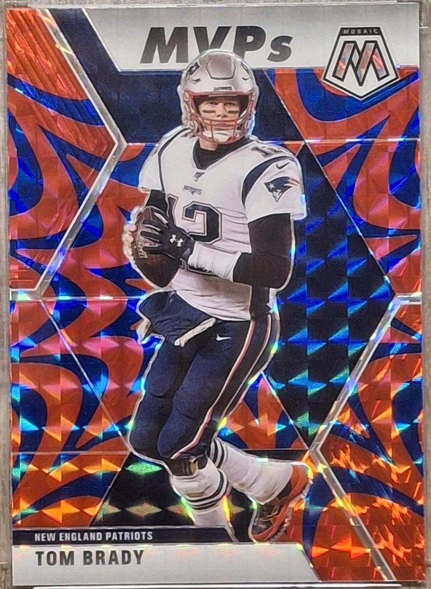 2020 Panini Mosaic Football Reactive Blue Tom Brady #298 PSA 10