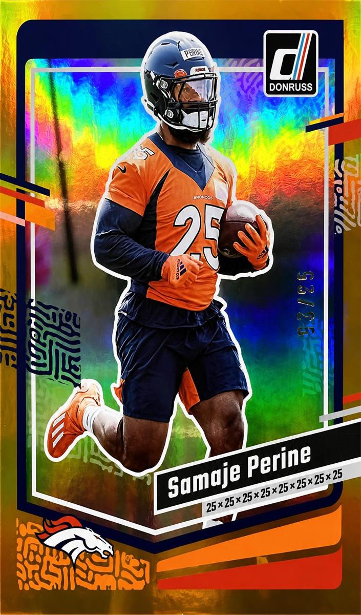 2023 Panini Donruss Football Jersey Number Samaje Perine #88