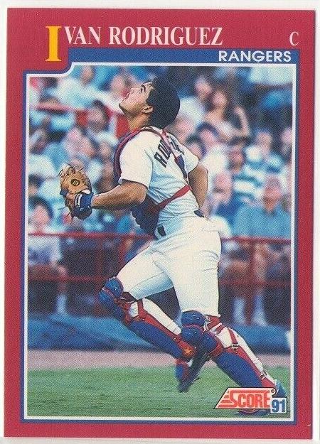 1991 Score Rookie & Traded Baseball Ivan Rodriguez #82T PSA 9