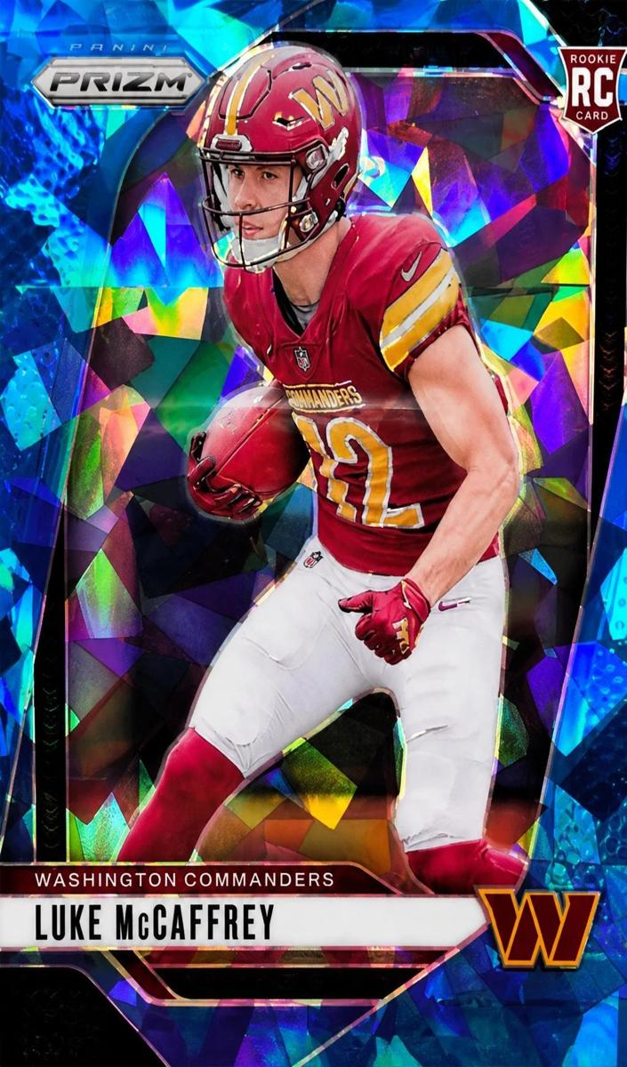 2024 Panini Prizm Football Blue Ice Luke McCaffrey #367 CGC 10