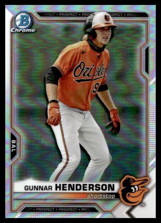 2021 Bowman Draft Chrome Baseball Refractor Gunnar Henderson #BDC-175