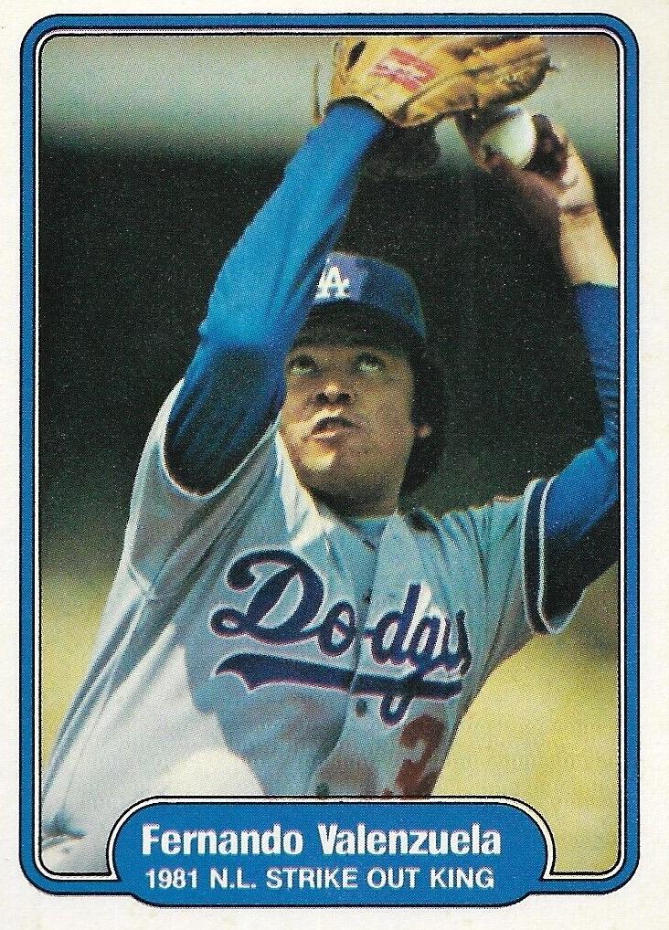 1982 Fleer Baseball Fernando Valenzuela #636 PSA 9