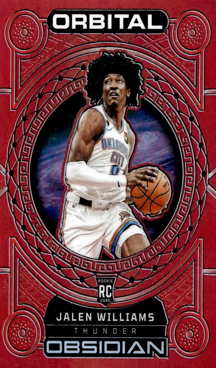 2022 Panini Obsidian Basketball Electric Etch Red Flood Jalen Williams #18