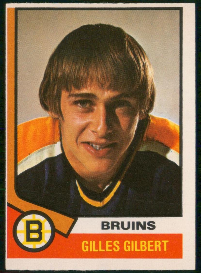 1974 O-Pee-Chee Hockey Gilles Gilbert #10 PSA 7