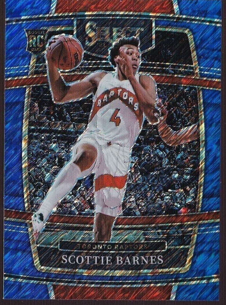 2021 Panini Select Basketball Blue Shimmer Scottie Barnes #74 PSA 9