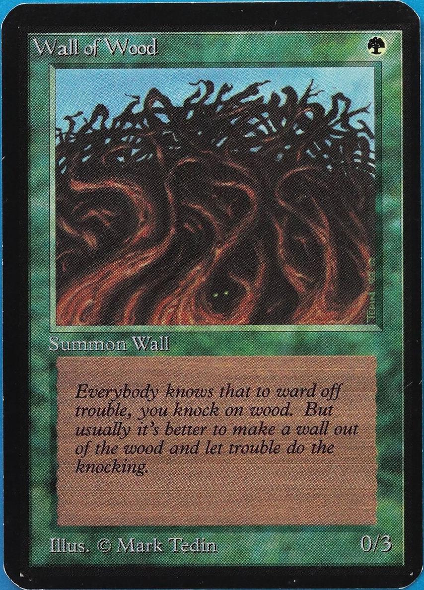 1993 Magic The Gathering Alpha Wall of Wood #NNO BGS 7.5